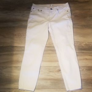 J crew white toothpick jeans